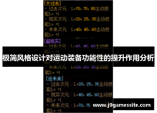 极简风格设计对运动装备功能性的提升作用分析